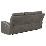  Coaster Furniture Brickston 603431PPP Triple Power Reclining Sofa - Charcoal IMAGE 2