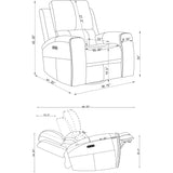  Coaster Furniture Brickston 603433PPP Triple Power Swivel Glider Recliner - Charcoal IMAGE 14