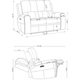  Coaster Furniture Brickston 603435PPP Triple Power Reclining Loveseat - Grey IMAGE 15
