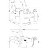  Coaster Furniture Brickston 603436PPP Triple Power Swivel Glider Recliner - Grey IMAGE 14