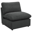  Coaster Furniture Collins 609530AC Modular Armless Chair - Dark Grey IMAGE 1
