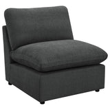  Coaster Furniture Collins 609530AC Modular Armless Chair - Dark Grey IMAGE 1