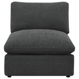  Coaster Furniture Collins 609530AC Modular Armless Chair - Dark Grey IMAGE 3