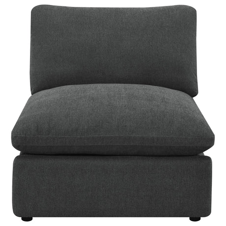  Coaster Furniture Collins 609530AC Modular Armless Chair - Dark Grey IMAGE 3