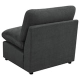  Coaster Furniture Collins 609530AC Modular Armless Chair - Dark Grey IMAGE 5
