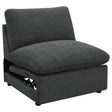  Coaster Furniture Collins 609530ARP Modular Power Armless Recliner - Dark Grey IMAGE 1
