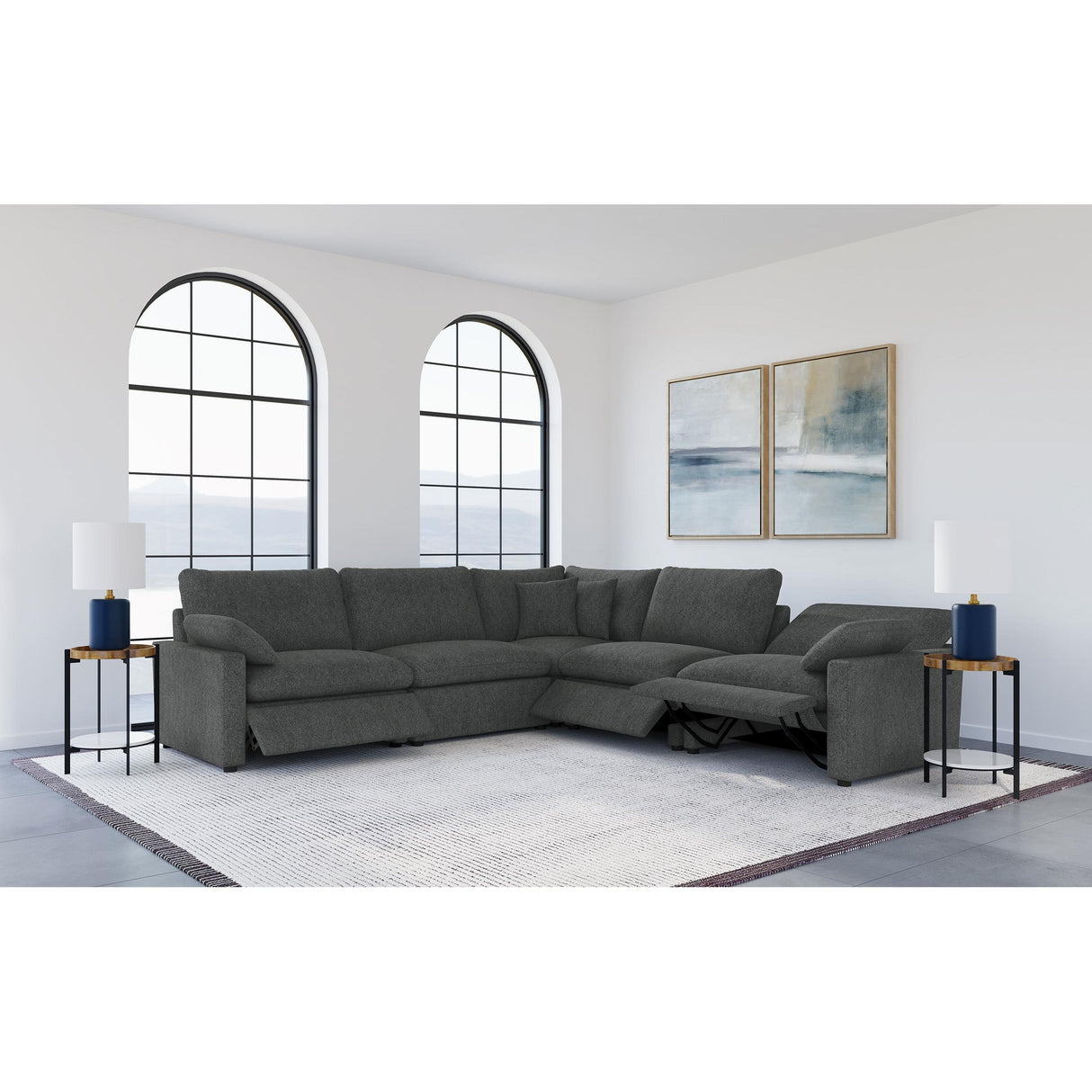  Coaster Furniture Collins 609530ARP Modular Power Armless Recliner - Dark Grey IMAGE 11