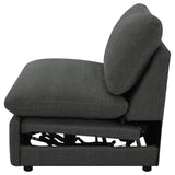  Coaster Furniture Collins 609530ARP Modular Power Armless Recliner - Dark Grey IMAGE 5