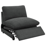  Coaster Furniture Collins 609530ARP Modular Power Armless Recliner - Dark Grey IMAGE 6
