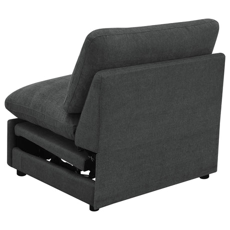  Coaster Furniture Collins 609530ARP Modular Power Armless Recliner - Dark Grey IMAGE 7