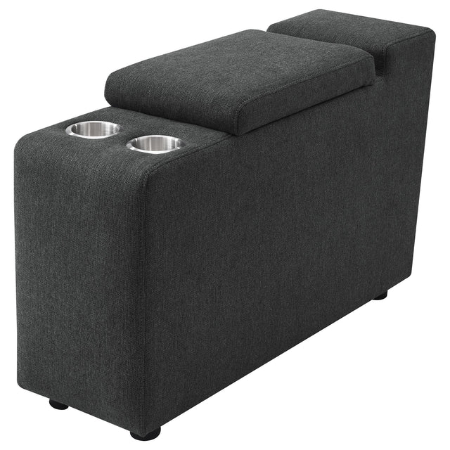  Coaster Furniture Collins 609530CON Upholstered Modular Storage Console - Dark Grey IMAGE 1