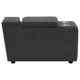  Coaster Furniture Collins 609530CON Upholstered Modular Storage Console - Dark Grey IMAGE 2