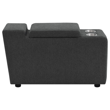  Coaster Furniture Collins 609530CON Upholstered Modular Storage Console - Dark Grey IMAGE 2