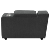  Coaster Furniture Collins 609530CON Upholstered Modular Storage Console - Dark Grey IMAGE 3