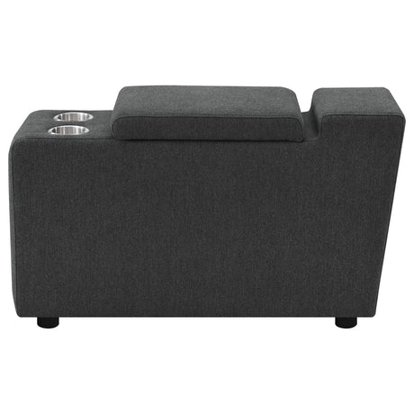  Coaster Furniture Collins 609530CON Upholstered Modular Storage Console - Dark Grey IMAGE 3
