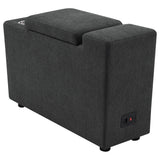  Coaster Furniture Collins 609530CON Upholstered Modular Storage Console - Dark Grey IMAGE 4