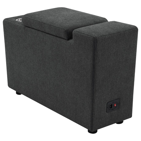 Coaster Furniture Collins 609530CON Upholstered Modular Storage Console - Dark Grey IMAGE 4