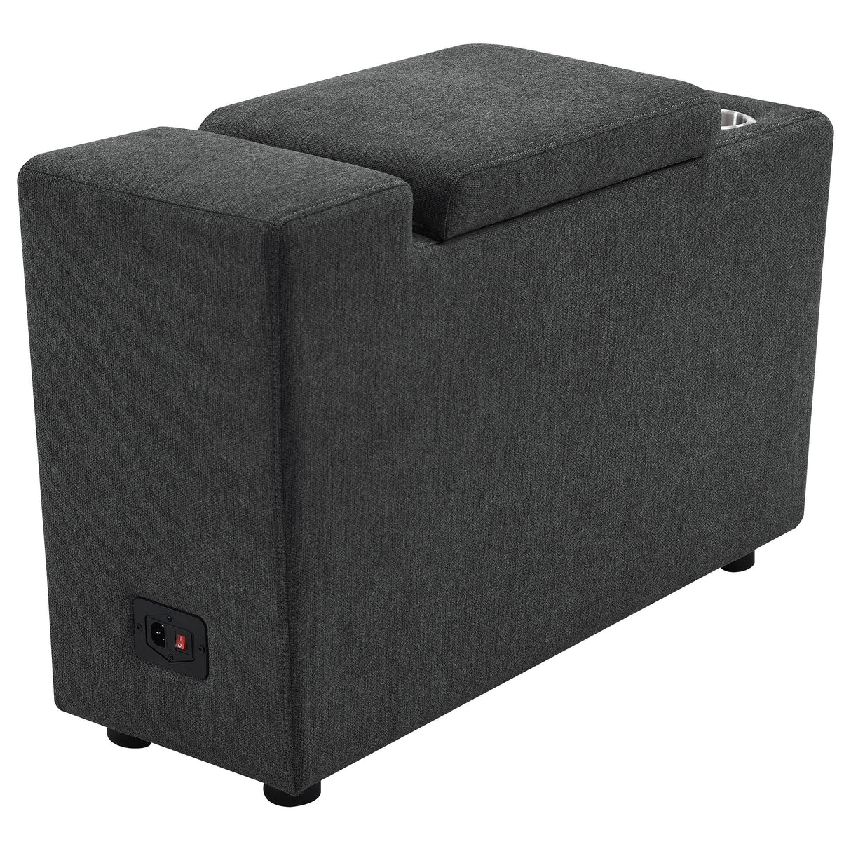  Coaster Furniture Collins 609530CON Upholstered Modular Storage Console - Dark Grey IMAGE 6