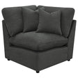  Coaster Furniture Collins 609530CRN Modular Corner Chair - Dark Grey IMAGE 1