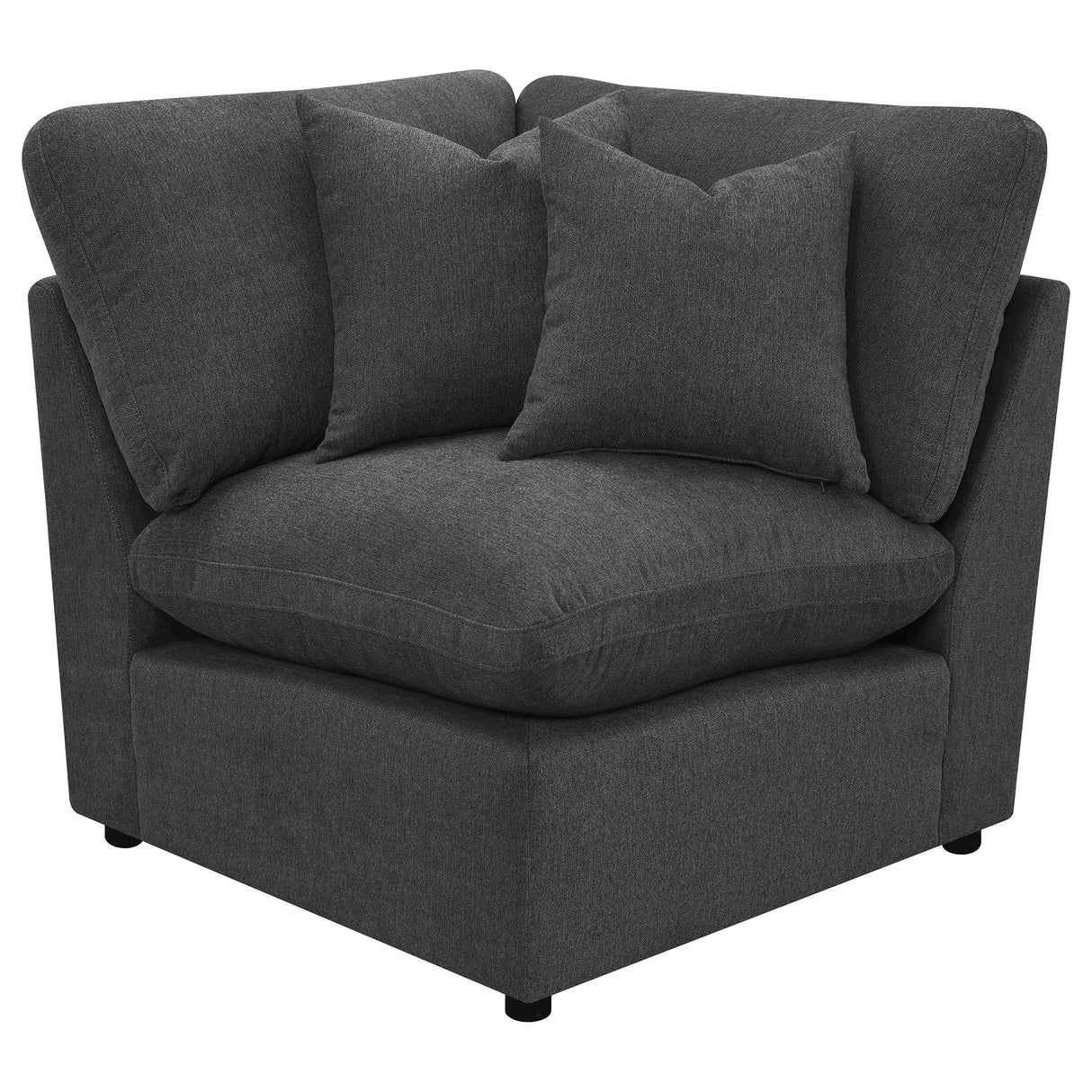  Coaster Furniture Collins 609530CRN Modular Corner Chair - Dark Grey IMAGE 1