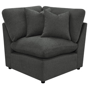  Coaster Furniture Collins 609530CRN Modular Corner Chair - Dark Grey IMAGE 1