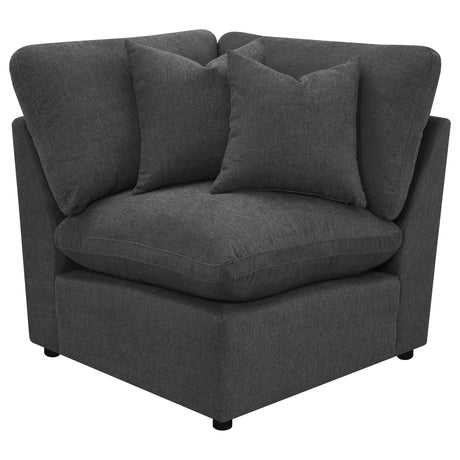  Coaster Furniture Collins 609530CRN Modular Corner Chair - Dark Grey IMAGE 1