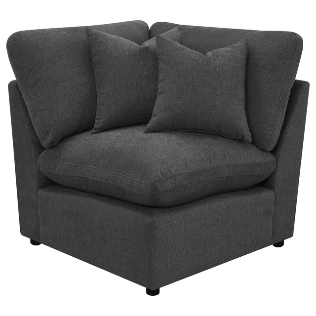  Coaster Furniture Collins 609530CRN Modular Corner Chair - Dark Grey IMAGE 1