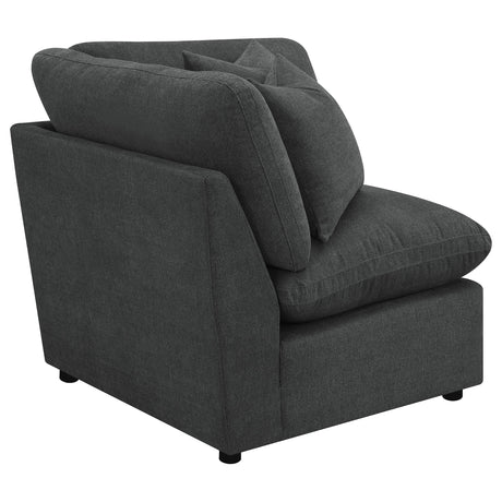  Coaster Furniture Collins 609530CRN Modular Corner Chair - Dark Grey IMAGE 3