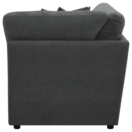  Coaster Furniture Collins 609530CRN Modular Corner Chair - Dark Grey IMAGE 5
