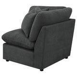  Coaster Furniture Collins 609530CRN Modular Corner Chair - Dark Grey IMAGE 6