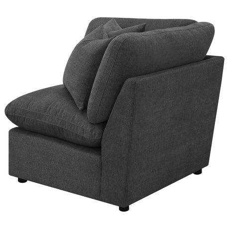  Coaster Furniture Collins 609530CRN Modular Corner Chair - Dark Grey IMAGE 6