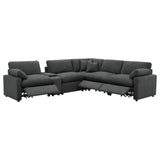  Coaster Furniture Collins 609530P-SET 6-piece Modular Power Reclining Sectional - Dark Grey IMAGE 2