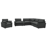  Coaster Furniture Collins 609530P-SET 6-piece Modular Power Reclining Sectional - Dark Grey IMAGE 3