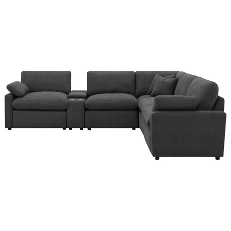  Coaster Furniture Collins 609530P-SET 6-piece Modular Power Reclining Sectional - Dark Grey IMAGE 6