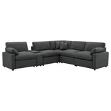  Coaster Furniture Collins 609530P-SET 6-piece Modular Power Reclining Sectional - Dark Grey IMAGE 7