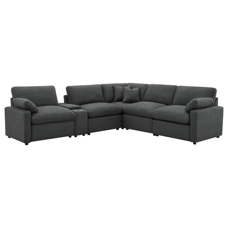  Coaster Furniture Collins 609530P-SET 6-piece Modular Power Reclining Sectional - Dark Grey IMAGE 7