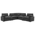  Coaster Furniture Collins 609530P-SETA 7-piece Modular Power Reclining Sectional - Dark Grey IMAGE 1