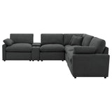  Coaster Furniture Collins 609530P-SETA 7-piece Modular Power Reclining Sectional - Dark Grey IMAGE 2