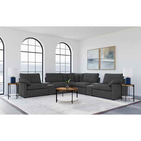  Coaster Furniture Collins 609530P-SETA 7-piece Modular Power Reclining Sectional - Dark Grey IMAGE 3
