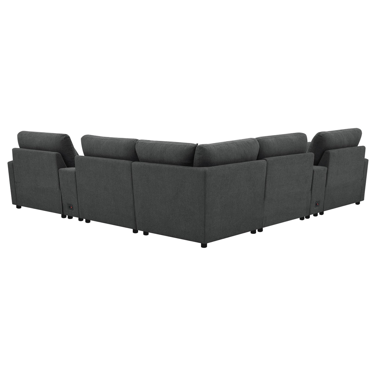  Coaster Furniture Collins 609530P-SETA 7-piece Modular Power Reclining Sectional - Dark Grey IMAGE 5