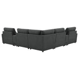 Coaster Furniture Collins 609530P-SETA 7-piece Modular Power Reclining Sectional - Dark Grey IMAGE 5