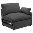  Coaster Furniture Collins 609530RRP Modular RAF Power Recliner - Dark Grey IMAGE 1