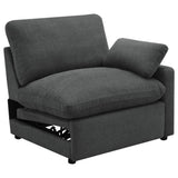  Coaster Furniture Collins 609530RRP Modular RAF Power Recliner - Dark Grey IMAGE 1
