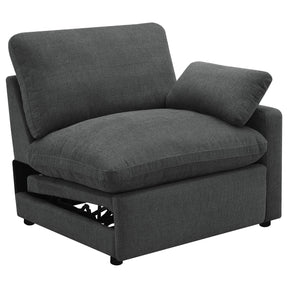  Coaster Furniture Collins 609530RRP Modular RAF Power Recliner - Dark Grey IMAGE 1