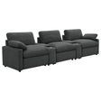  Coaster Furniture Collins 609531PT 5-Piece Power Reclining Home Theater Seating - Dark Grey IMAGE 1