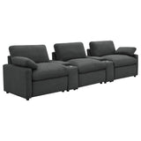  Coaster Furniture Collins 609531PT 5-Piece Power Reclining Home Theater Seating - Dark Grey IMAGE 1