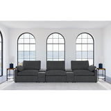  Coaster Furniture Collins 609531PT 5-Piece Power Reclining Home Theater Seating - Dark Grey IMAGE 2
