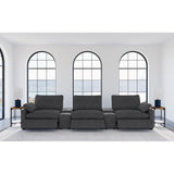  Coaster Furniture Collins 609531PT 5-Piece Power Reclining Home Theater Seating - Dark Grey IMAGE 7