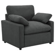  Coaster Furniture Collins 609533P Upholstered Power Recliner Chair - Dark Grey IMAGE 1