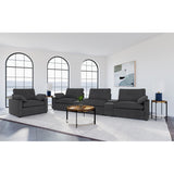  Coaster Furniture Collins 609533P Upholstered Power Recliner Chair - Dark Grey IMAGE 2
